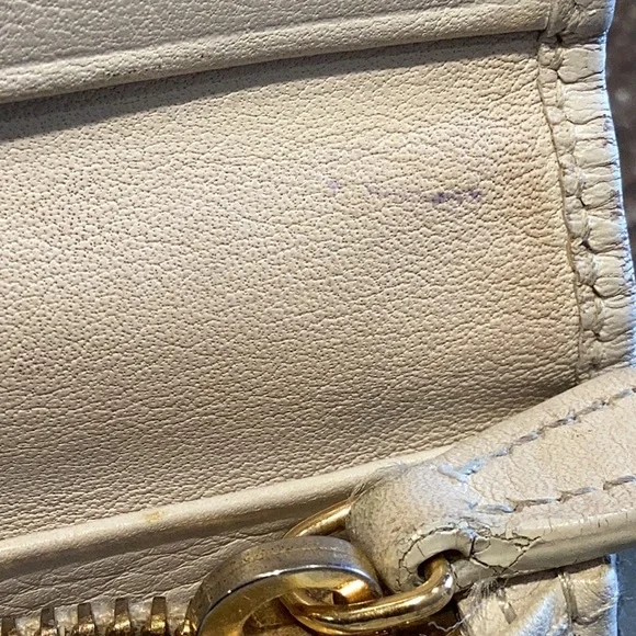 Prada long leather wallet with COA. Cream color. EUC - Picture 11 of 14
